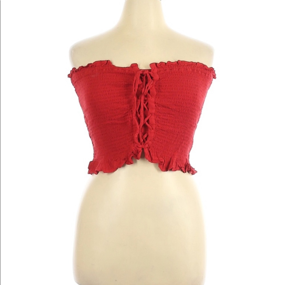 AMERICAN EAGLE SMOCKED TUBE TOP